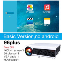 Load image into Gallery viewer, Poner Saund 96Plus LED Projector Full HD 1080P Android Projector Wifi 3D Video Smart for Home Theater Free Gifts Proyector Hdmi