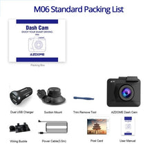 Load image into Gallery viewer, AZDOME M06 WiFi Built in GPS Dual Lens FHD 1080P Front + VGA Rear Camera Car DVR Recorder 4K Dash Cam Dashcam WDR Night Vision