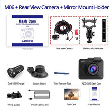 Load image into Gallery viewer, AZDOME M06 WiFi Built in GPS Dual Lens FHD 1080P Front + VGA Rear Camera Car DVR Recorder 4K Dash Cam Dashcam WDR Night Vision