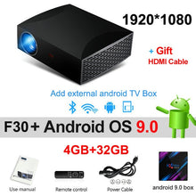 Load image into Gallery viewer, Vivicine F30 1920X1080 Full HD Projector, HDMI USB PC 1080p LED Home Multimedia Video Game Projector Proyector