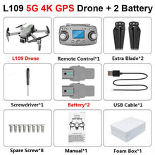 Load image into Gallery viewer, L109 Drone GPS 4K HD Camera 5G WIFI FPV Brushless Motor Foldable Selfie Drones Professional 1000m Long Distance RC Quadcopter