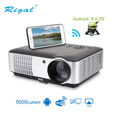 Load image into Gallery viewer, 806 LED Projector For 1080P with Wireless WiFi Wired Sync display function Android 6.0 Video Projector 3D HDMI VGA AV USB Beamer