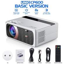 Load image into Gallery viewer, UNIC CP600 55W Full HD 1080P Projector 8000 Lumens 200 ANSI for Cinema Proyector Beamer for Android WiFi hdmi VGA AV USB port