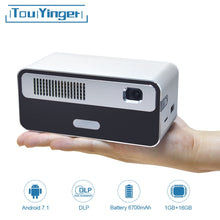 Load image into Gallery viewer, Touyinger HDP300 250 ANSI Mini LED Portable DLP Projector WiFi Battery HD Android 1080P Bluetooth Pocket Pico Handheld Beamer