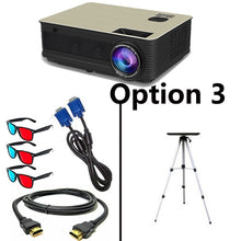 Load image into Gallery viewer, Poner Saund M5 WIFI LCD Projector 5500 Lumen Full HD Android 6.0 Double HIFI speakers Add 10m HDMI Tripod 3D Proyector M5W