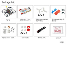 Load image into Gallery viewer, LDARC HD140-FPV HD140 4S Racing Drone F411 Flight Controller OSD E20A V200m VTX Nano2 Camera NO Props Veiw TPE Damping Design