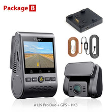 Load image into Gallery viewer, A129 Pro Duo VIOFO 4K Dual Dash Cam Ultra HD 4K for Road Front Newest 4K DVR Super Night Vision car camera with GPS and HK3