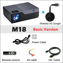 Load image into Gallery viewer, AUN Full HD 1080P Projector M18UP, 5500 Lumens, Android 8.0 WIFI Bluetooth Video Beamer for 4K Home Cinema (Optional M18 AC3)