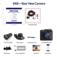 Load image into Gallery viewer, AZDOME M06 WiFi Built in GPS Dual Lens FHD 1080P Front + VGA Rear Camera Car DVR Recorder 4K Dash Cam Dashcam WDR Night Vision
