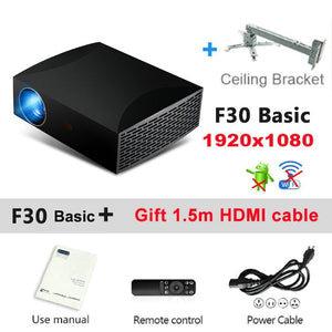 Vivicine F30 1920X1080 Full HD Projector, HDMI USB PC 1080p LED Home Multimedia Video Game Projector Proyector