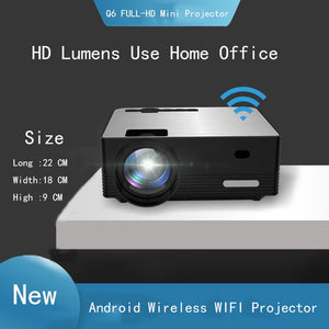 Thinyou Q6 Smart Android Wireless WIFI Bluetooth Portable mini Projector Full-HD 1280*720P  Proyector Beamer Home Theater