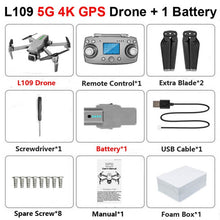 Load image into Gallery viewer, L109 Drone GPS 4K HD Camera 5G WIFI FPV Brushless Motor Foldable Selfie Drones Professional 1000m Long Distance RC Quadcopter
