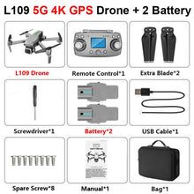 Load image into Gallery viewer, L109 Drone GPS 4K HD Camera 5G WIFI FPV Brushless Motor Foldable Selfie Drones Professional 1000m Long Distance RC Quadcopter
