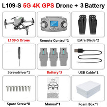 Load image into Gallery viewer, L109 Drone GPS 4K HD Camera 5G WIFI FPV Brushless Motor Foldable Selfie Drones Professional 1000m Long Distance RC Quadcopter
