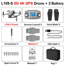 Load image into Gallery viewer, L109 Drone GPS 4K HD Camera 5G WIFI FPV Brushless Motor Foldable Selfie Drones Professional 1000m Long Distance RC Quadcopter
