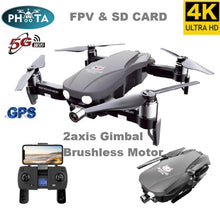 Load image into Gallery viewer, F8 drone 4k Profissional Brushless 5G WIFI Drones GPS Quadrocopter with camera Dron air selfie  SD Card Anti-Shake Gimbal Drones
