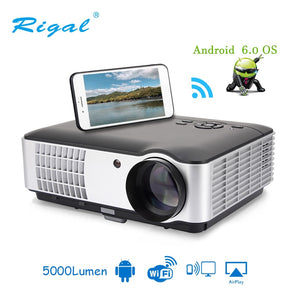 806 LED Projector For 1080P with Wireless WiFi Wired Sync display function Android 6.0 Video Projector 3D HDMI VGA AV USB Beamer