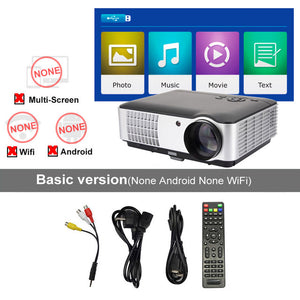 806 LED Projector For 1080P with Wireless WiFi Wired Sync display function Android 6.0 Video Projector 3D HDMI VGA AV USB Beamer