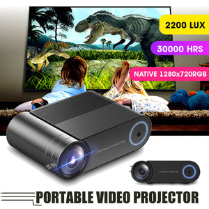 4K 3800 Lumes LED Mini Projector Video Beamer Portable for Home Outdoor Cinema Support HD Display For iPhone/Android