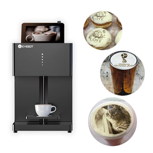 EVEBOT 3Dprinter coffee printer latte latte maker biscuit edible ink chocolate biscuit bread printer complimentary ink cartridge