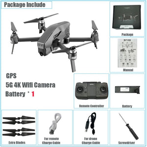 Professional GPS Drone 4K HD 5G Wifi FPV Camera Quadcopter Foldable Arm Brushless Motor Helicopter Toys Optical Dual Camera Dron