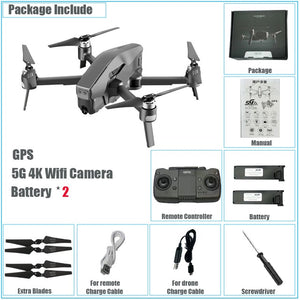 Professional GPS Drone 4K HD 5G Wifi FPV Camera Quadcopter Foldable Arm Brushless Motor Helicopter Toys Optical Dual Camera Dron