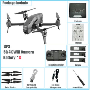 Professional GPS Drone 4K HD 5G Wifi FPV Camera Quadcopter Foldable Arm Brushless Motor Helicopter Toys Optical Dual Camera Dron