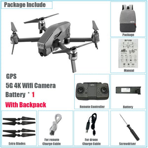 Professional GPS Drone 4K HD 5G Wifi FPV Camera Quadcopter Foldable Arm Brushless Motor Helicopter Toys Optical Dual Camera Dron