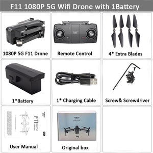 SJRC F11 GPS Drone Selfie RC with 1080P 2K HD Camera WiFi FPV 25mins Flight Time Brushless Quadcopter Foldable Arm Dron Vs CG033