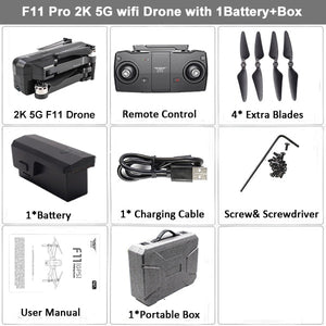 SJRC F11 GPS Drone Selfie RC with 1080P 2K HD Camera WiFi FPV 25mins Flight Time Brushless Quadcopter Foldable Arm Dron Vs CG033