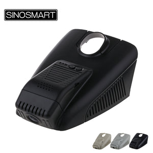 SINOSMART Wifi DVR for Mercedes Benz C200 14 15/GLC 260 15/E220 2018/C200L 180 Hidden Installation with App Dual Camera Optional