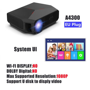 TRANSJEE HD Projector for Phone support 4K 4600 Lumens Projector WIFI Android 6.01 LED Home Cinema 3D Video Beamer проектор