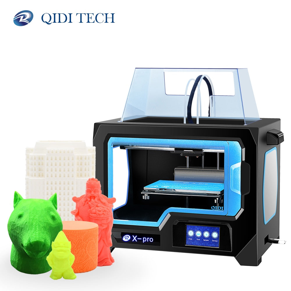 QIDI TECH X-pro 3D printer Dual Extruder wifi/lan connection silence funcation 200*150*150mm ABS And PLA TPU