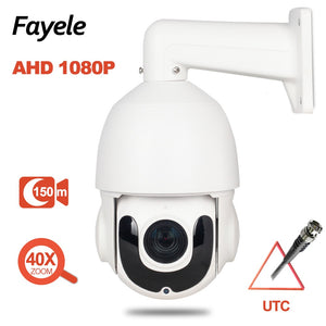 Outdoor Speed Dome PTZ Camera AHD 1080P 40X 30X Zoom TVI CVI CVBS 4IN1 2.0MP Auto Focus Laser led IR 150M Coax PTZ Control UTC