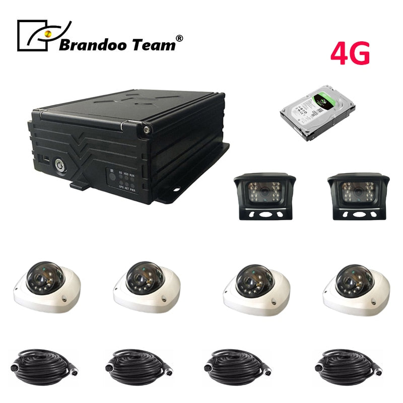 Auto Recorder with Cameras 4-channel Vehicle Recorder Car DVRs GPS DVR 4 Camera Car Recorder