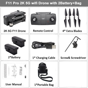 SJRC F11 GPS Drone Selfie RC with 1080P 2K HD Camera WiFi FPV 25mins Flight Time Brushless Quadcopter Foldable Arm Dron Vs CG033