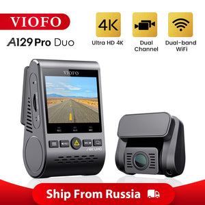 A129 Pro Duo VIOFO 4K Dual Dash Cam Ultra HD 4K for Road Front Newest 4K DVR Super Night Vision car camera with GPS and HK3