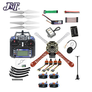 JMT Full Set 4-axle DIY RC Drone Quadrocopter F450-V2 Frame GPS APM2.8 Flight Controller Flysky FS-i6 Transmitter Receiver GPS