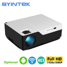 Load image into Gallery viewer, BYINTEKK11 Smart Android projector, 1920x1080 resolution, FULL HD 1080P support 4K,LED long life beamer,for Home Theater Cinema
