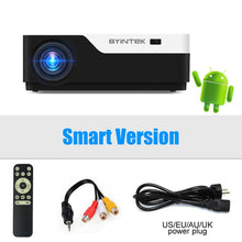 Load image into Gallery viewer, BYINTEKK11 Smart Android projector, 1920x1080 resolution, FULL HD 1080P support 4K,LED long life beamer,for Home Theater Cinema
